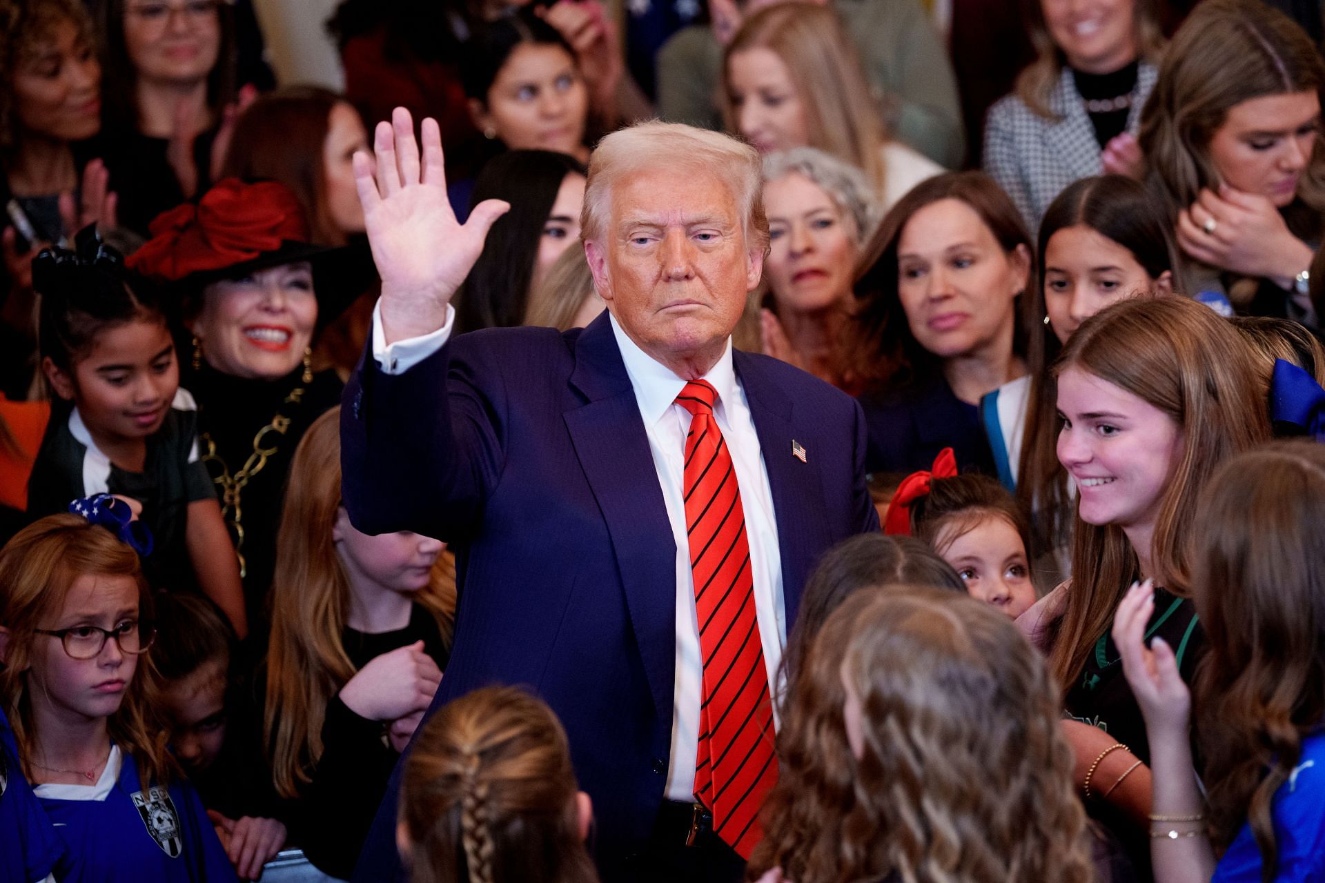 President Trump Signs No Men In Women&#039;s Sports Executive Order (Image via Getty)