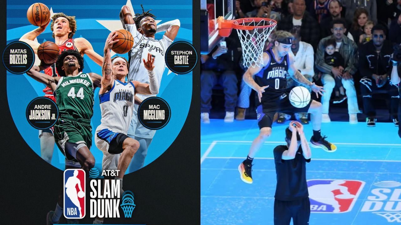 Mac McClung is the heavy favorite to win a third straight NBA Slam Dunk contest. [photo: @macmcclung37/IG, @NBA/X]