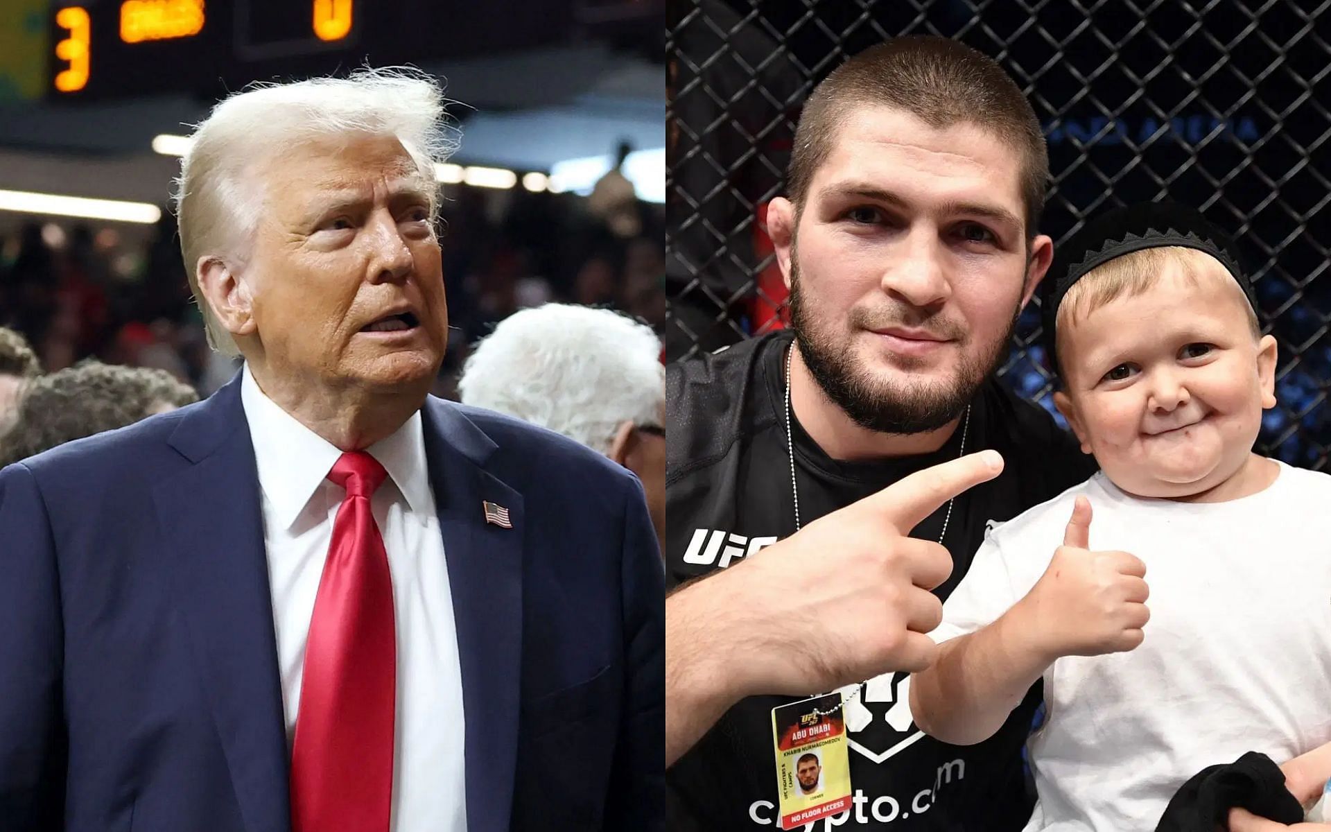 Russian social media star Hasbulla, known for his ties to Khabib Nurmagomedov, reacts to Donald Trump