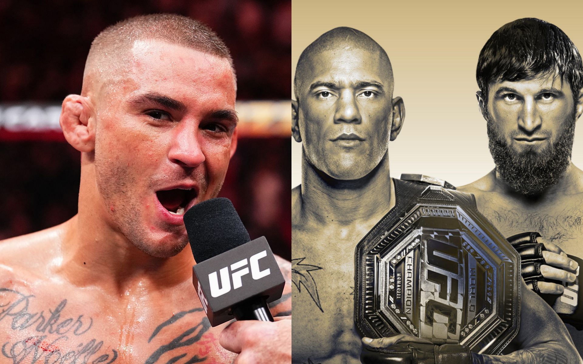 Dustin Poirier (left) put forth his take on Alex Pereira