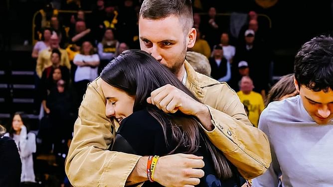 BF Connor McCaffery drops 4-word reaction for Caitlin Clark’s special snaps from her jersey retirement day in Iowa