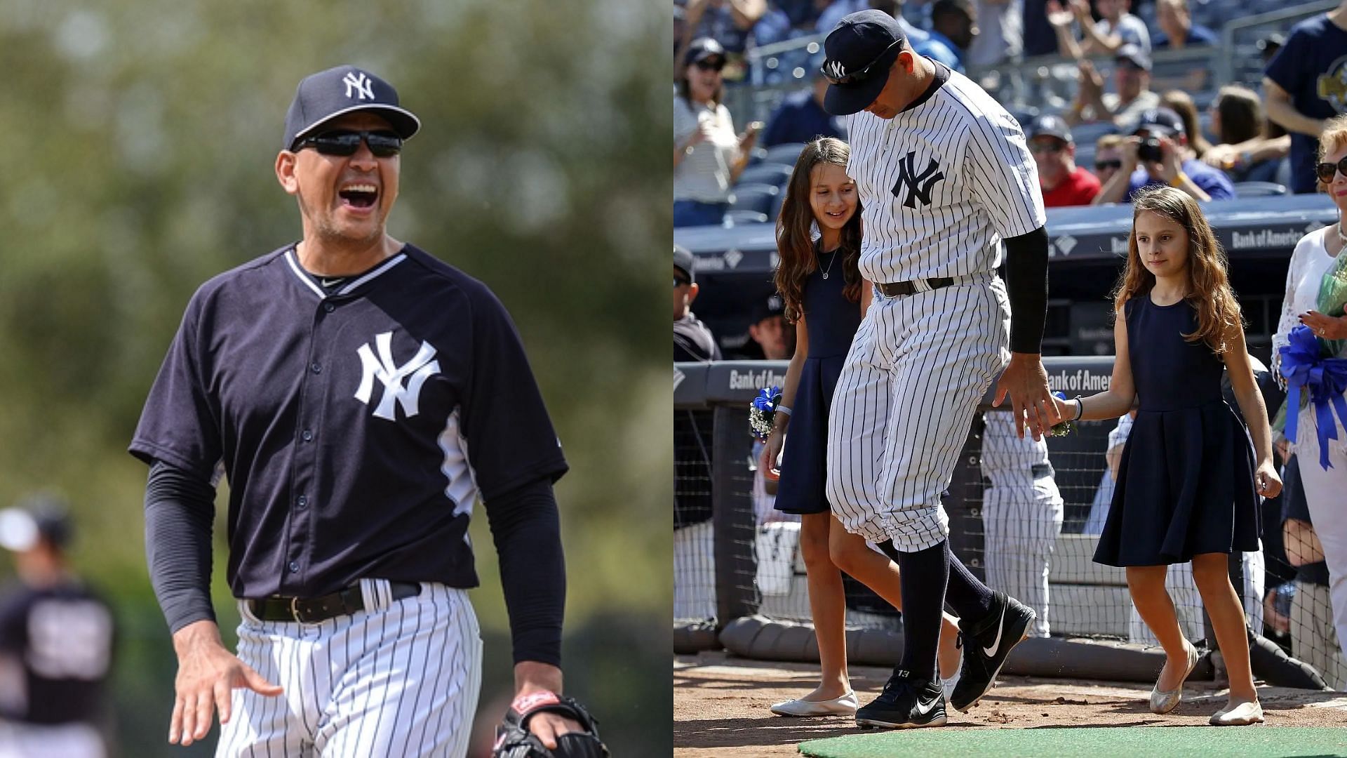 New York Yankees Great Alex Rodriguez &amp; His Kids Natasha &amp; Ella 