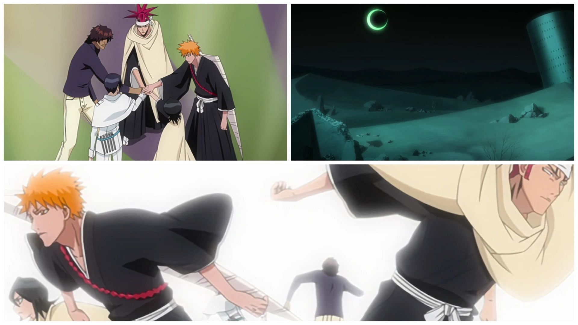 Ichigo and the others explore the Hueco Mundo (Image via Studio Pierrot)