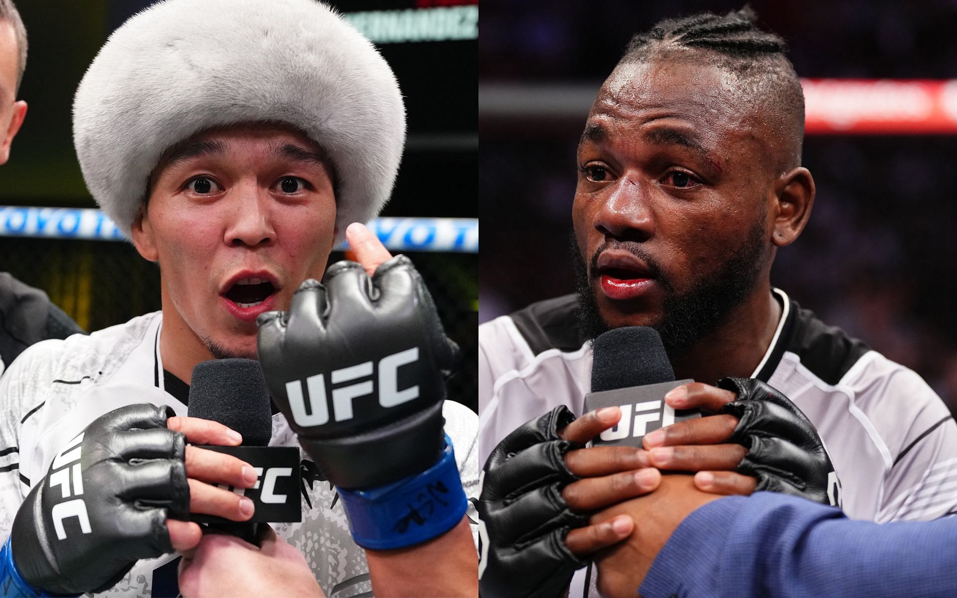 Asu Almabayev (left) will clash against Manel Kape (right) in the main event of UFC Vegas 103 [Images courtesy: Getty Images]