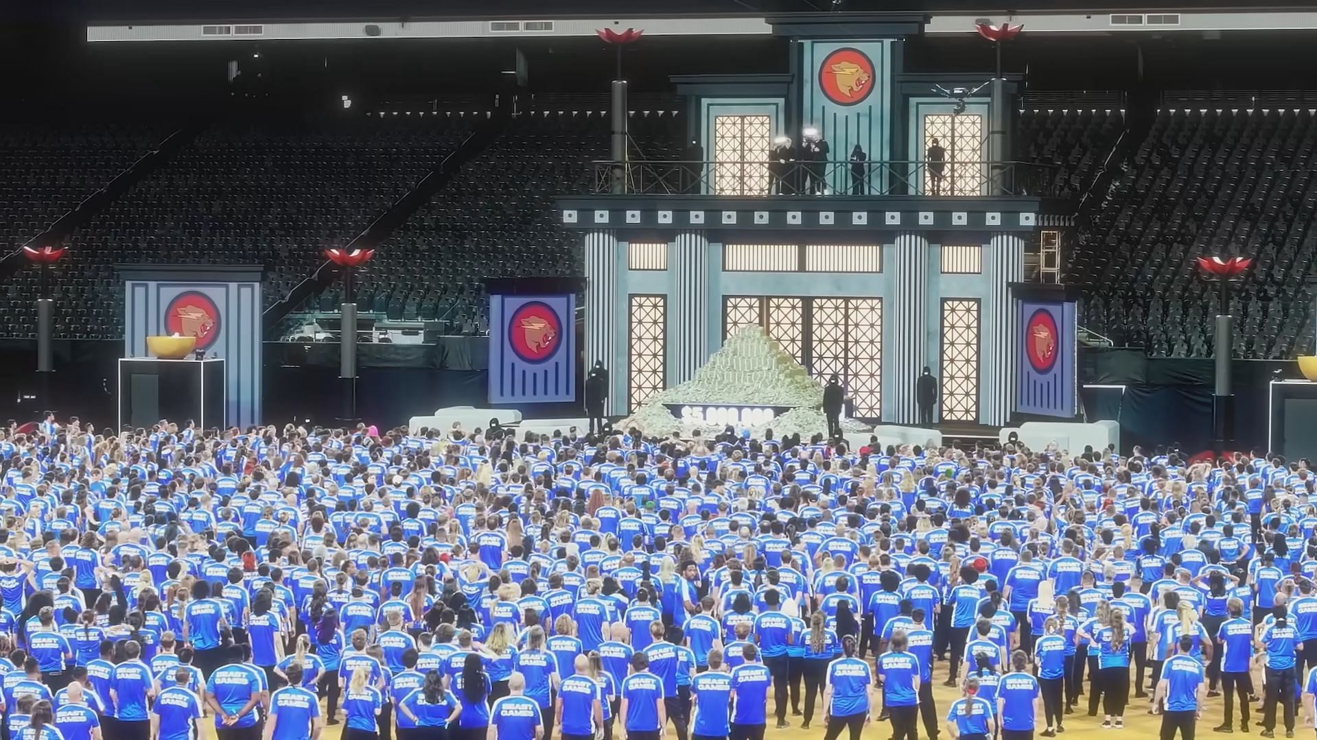 All the participants from Beast Games. (Image via Mr. Beast/Youtube)