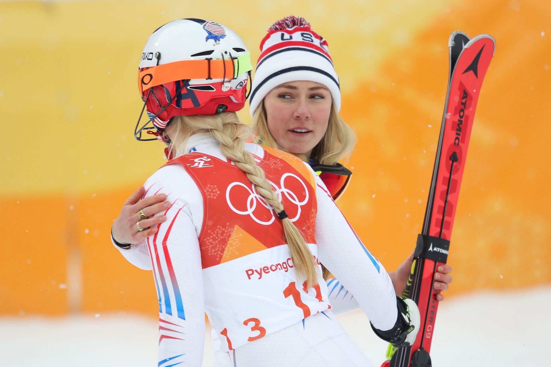 Mikaela Shiffrin and Lindsey Vonn at the Winter Olympics - Source: Getty