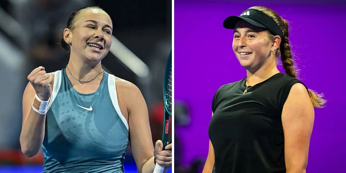 Jelena Ostapenko and Amanda Anisimova (Source: Getty)