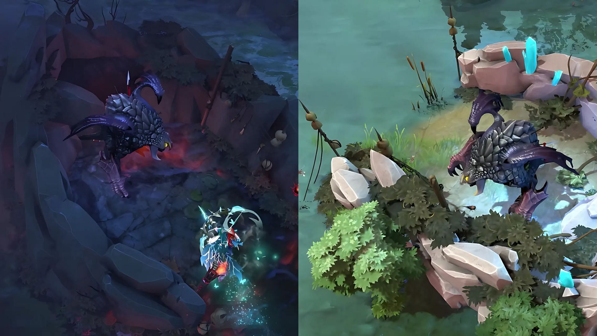 New Roshan pits&#039; locations (Image via Valve)