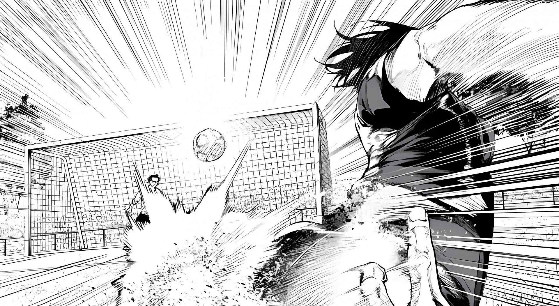 Takami&#039;s goal as seen in the manga (Image via Soutarou Nishii and Kai Kurumazaki/Shueisha)