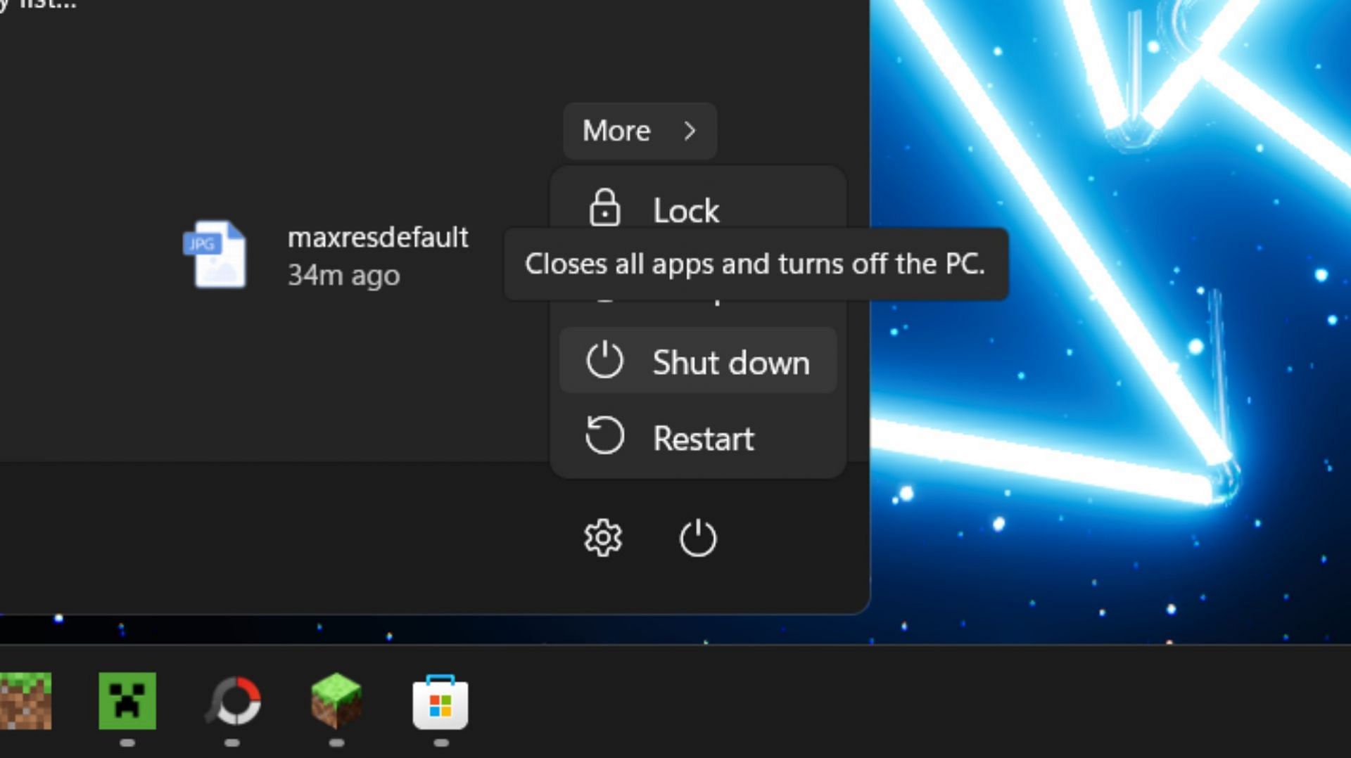 Shut down and restart the computer (Image via Sportskeeda Gaming)