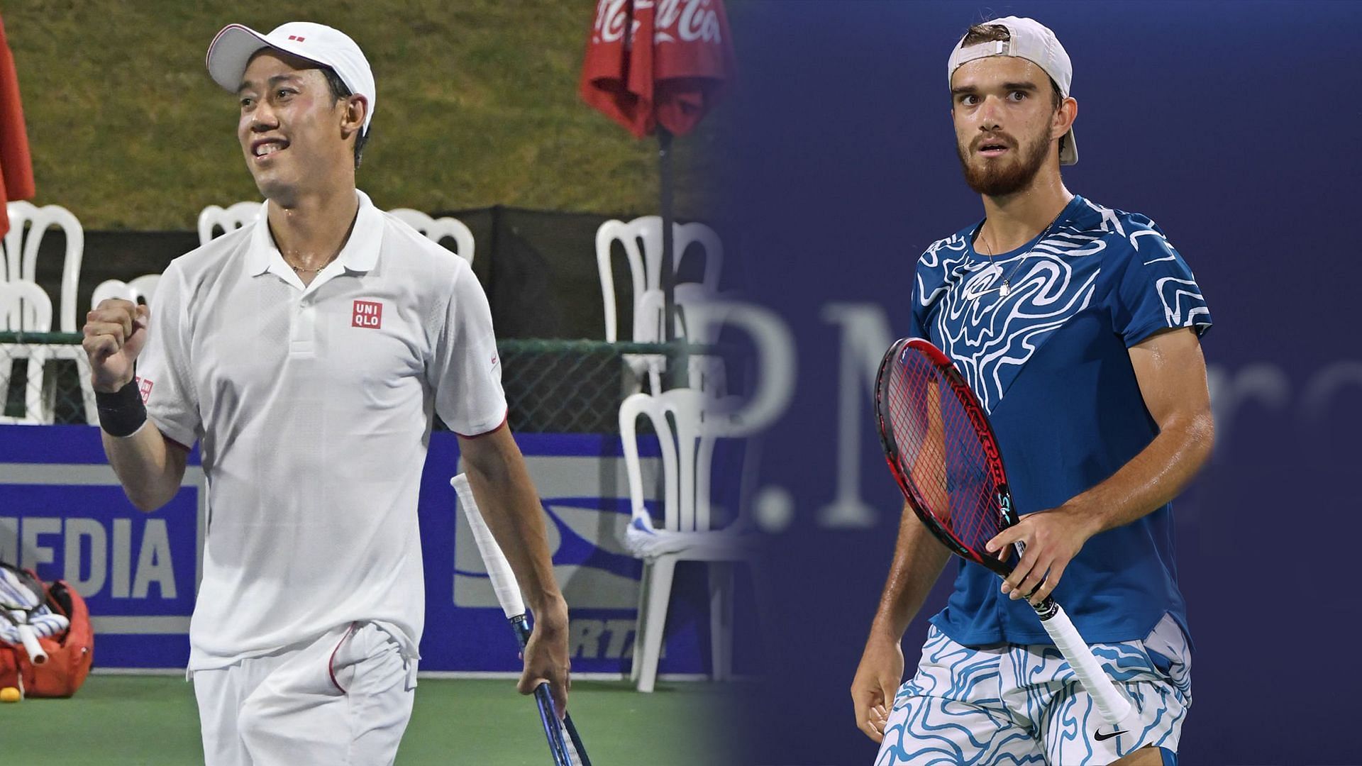 Kei Nishikori vs Tomas Machac is one of the first-round matches at the Dallas Open 2025. (Photos: Getty)