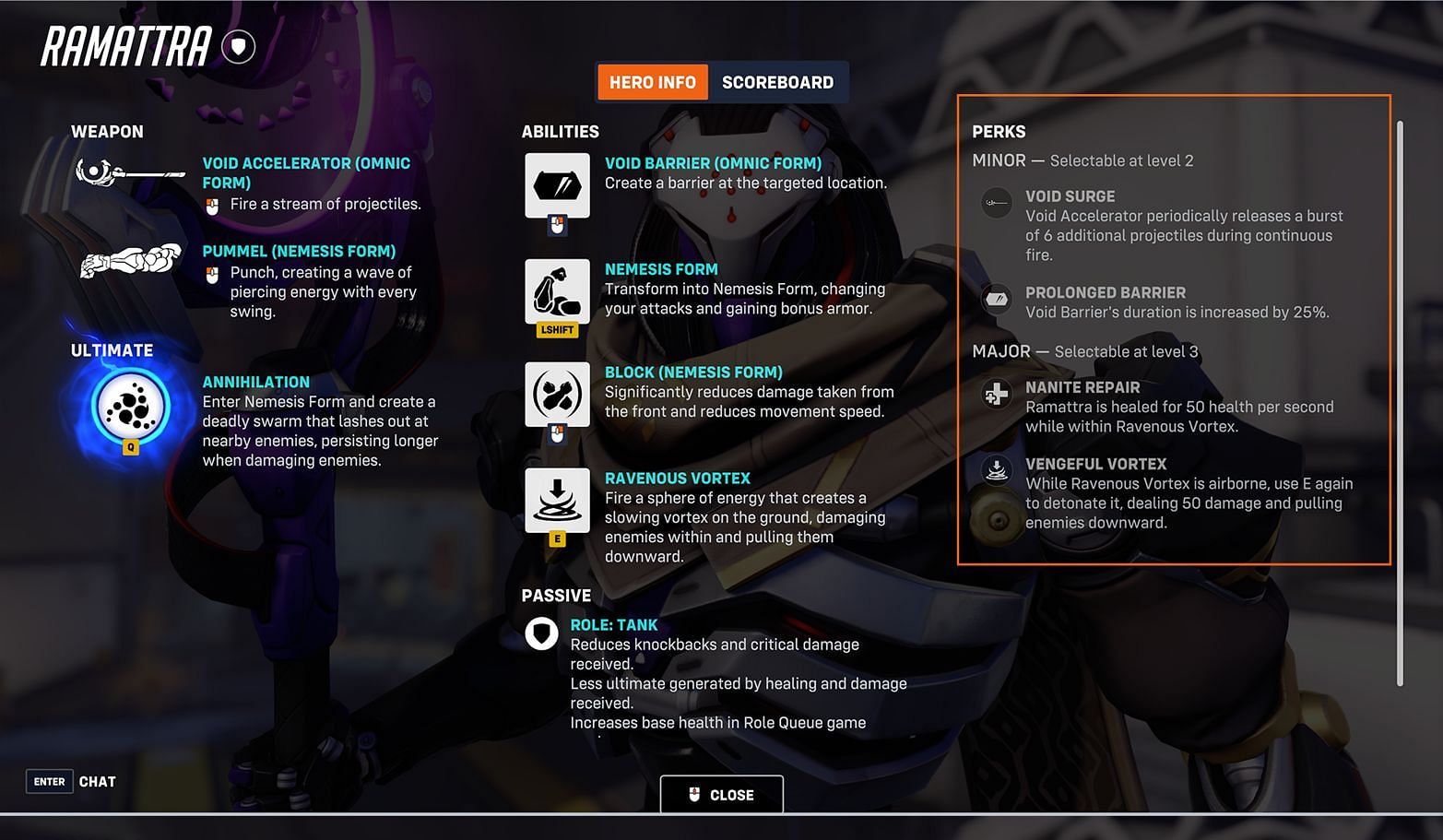 Ramatrra perks in Overwatch 2 (Image via Blizzard Entertainment)