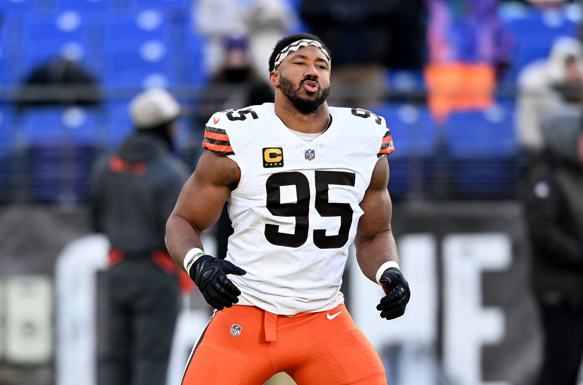 Myles Garrett during Cleveland Browns v Baltimore Ravens - Source: Getty