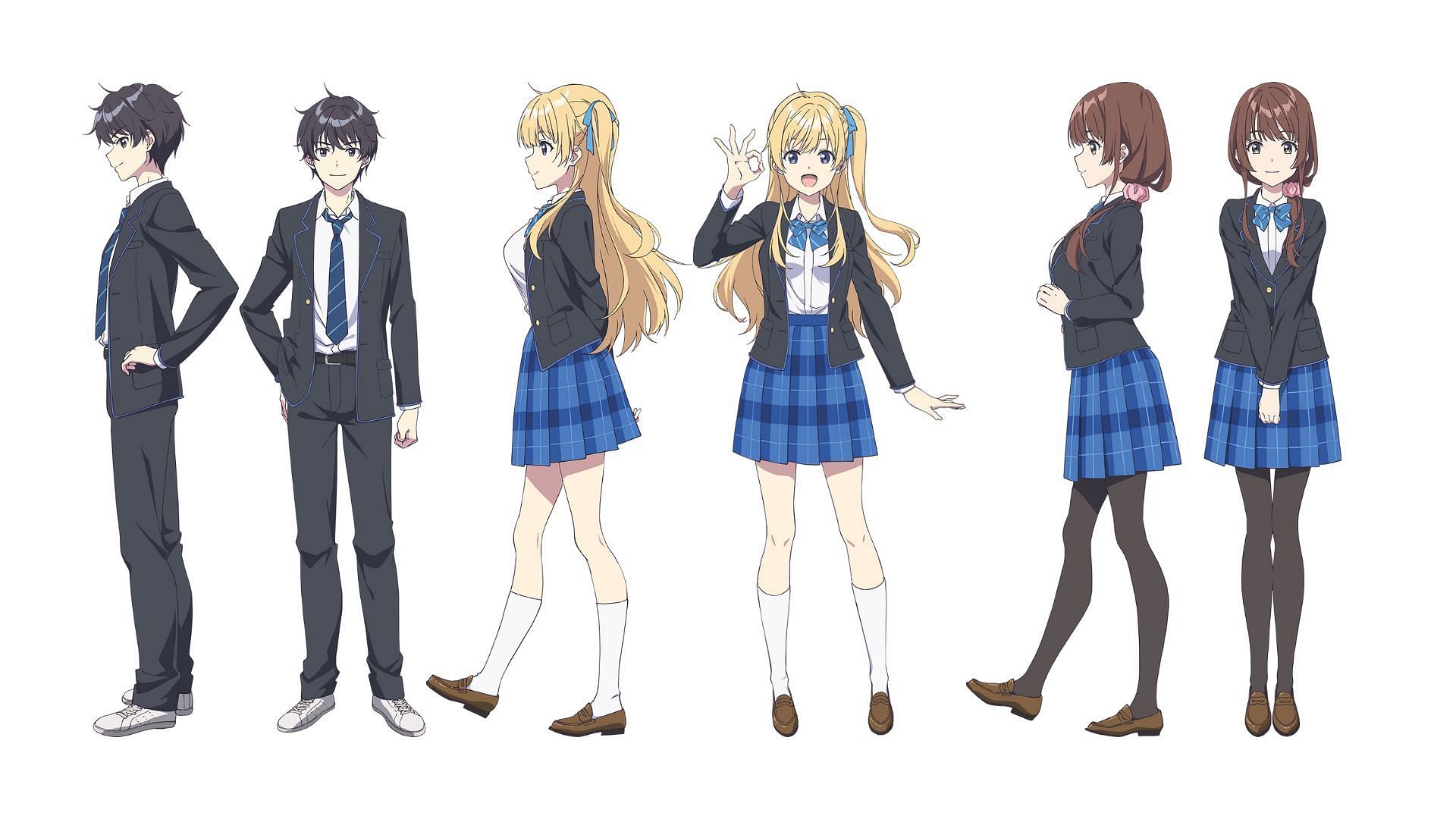 Character Visuals for Saku Chitose, Yuko Hiiragi, and Yua Uchida (Image via feel.)