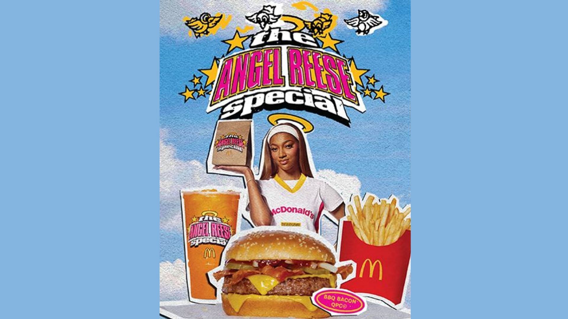 Angel Reese Special features a BBQ Bacon Quarter Pounder with Cheese (Image via McDonald&#039;s)