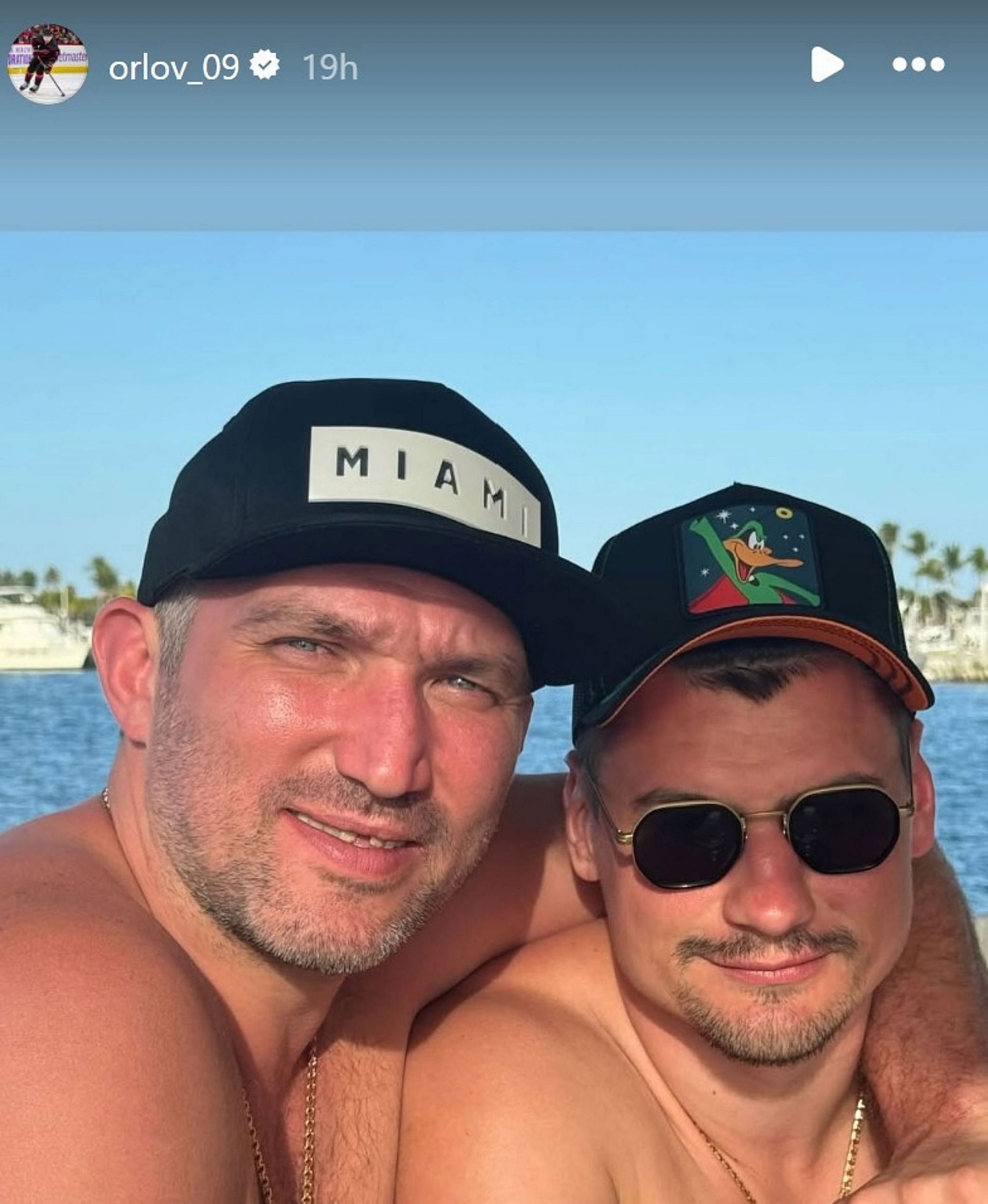 Alex Ovechkin and Dmitry Orlov: Instagram @orlov_9