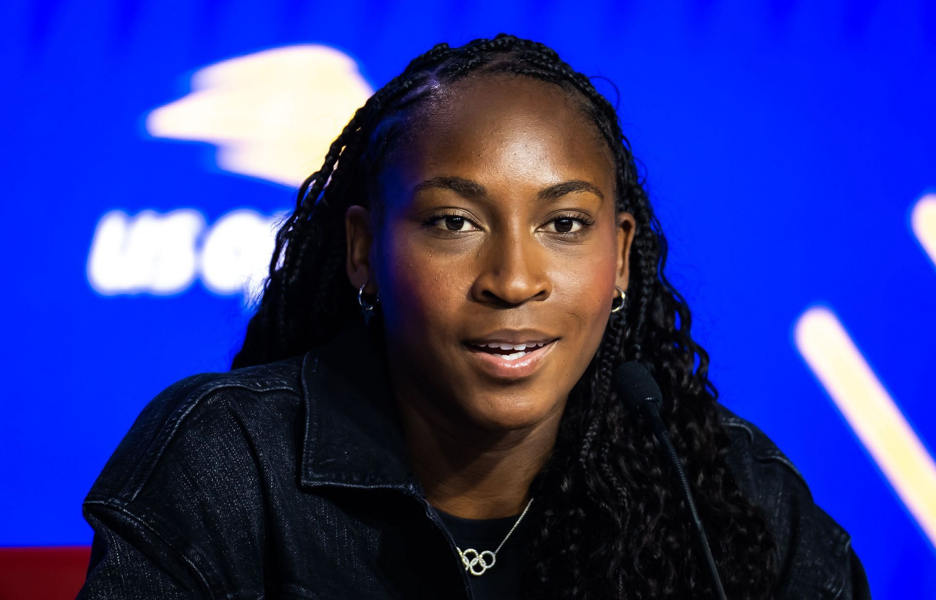 Coco Gauff during an interview at the 2024 US Open - Source: Getty