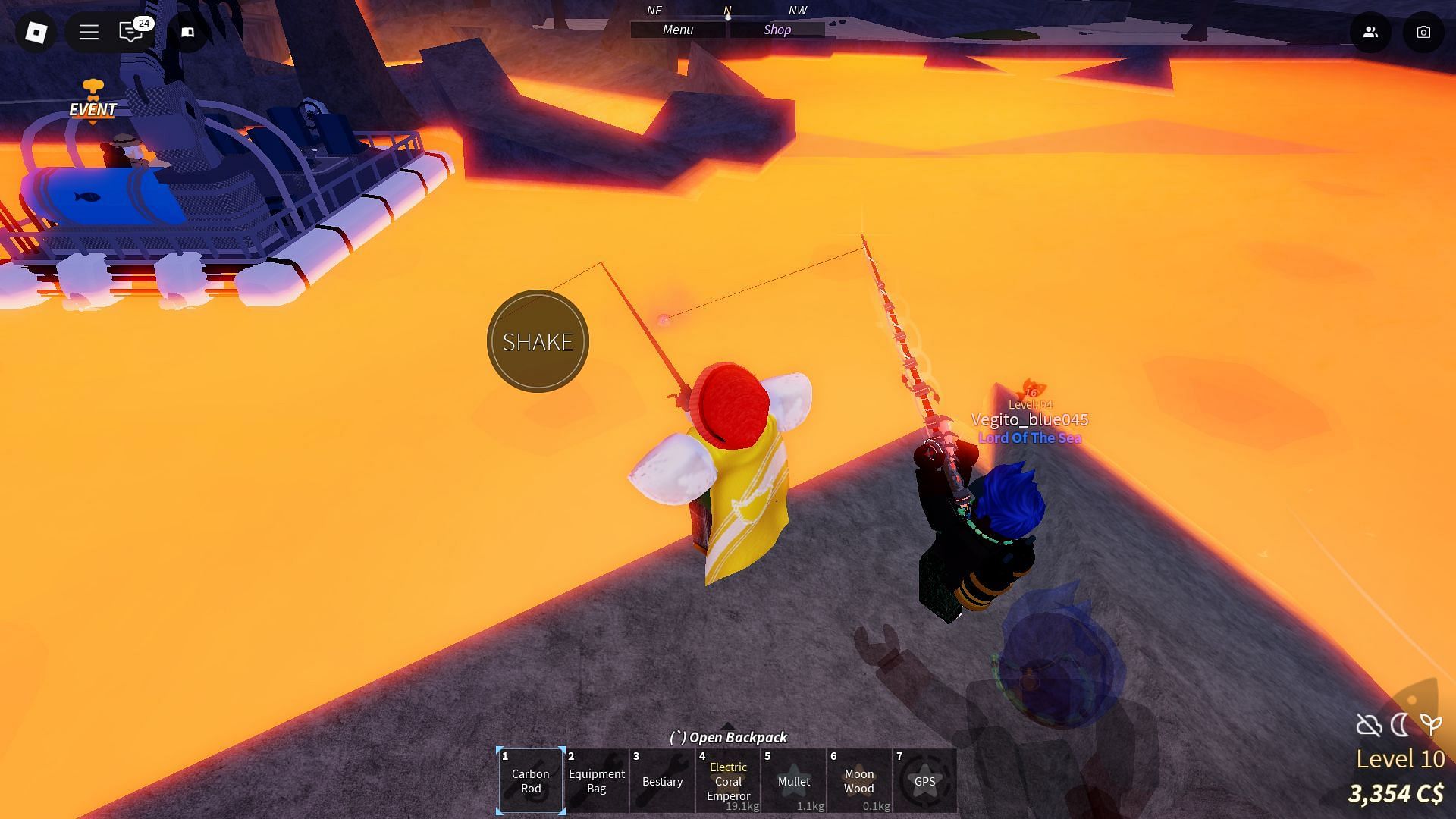 Fishing in Roslit Bay (Image via Roblox)