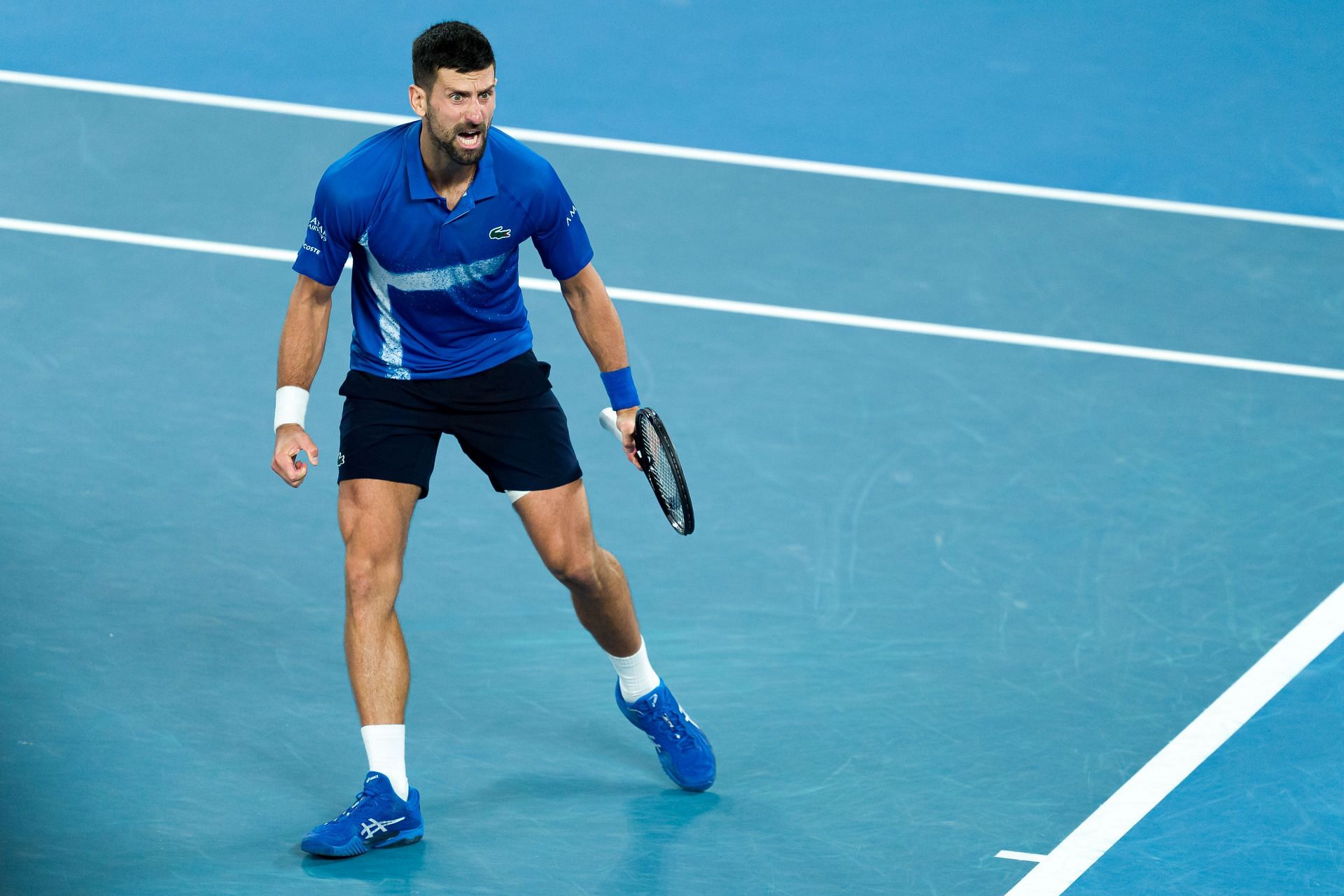 In Picture: Novak Djokovic celebrating his quarterfinal win at 2025 Australian Open - Source: Getty