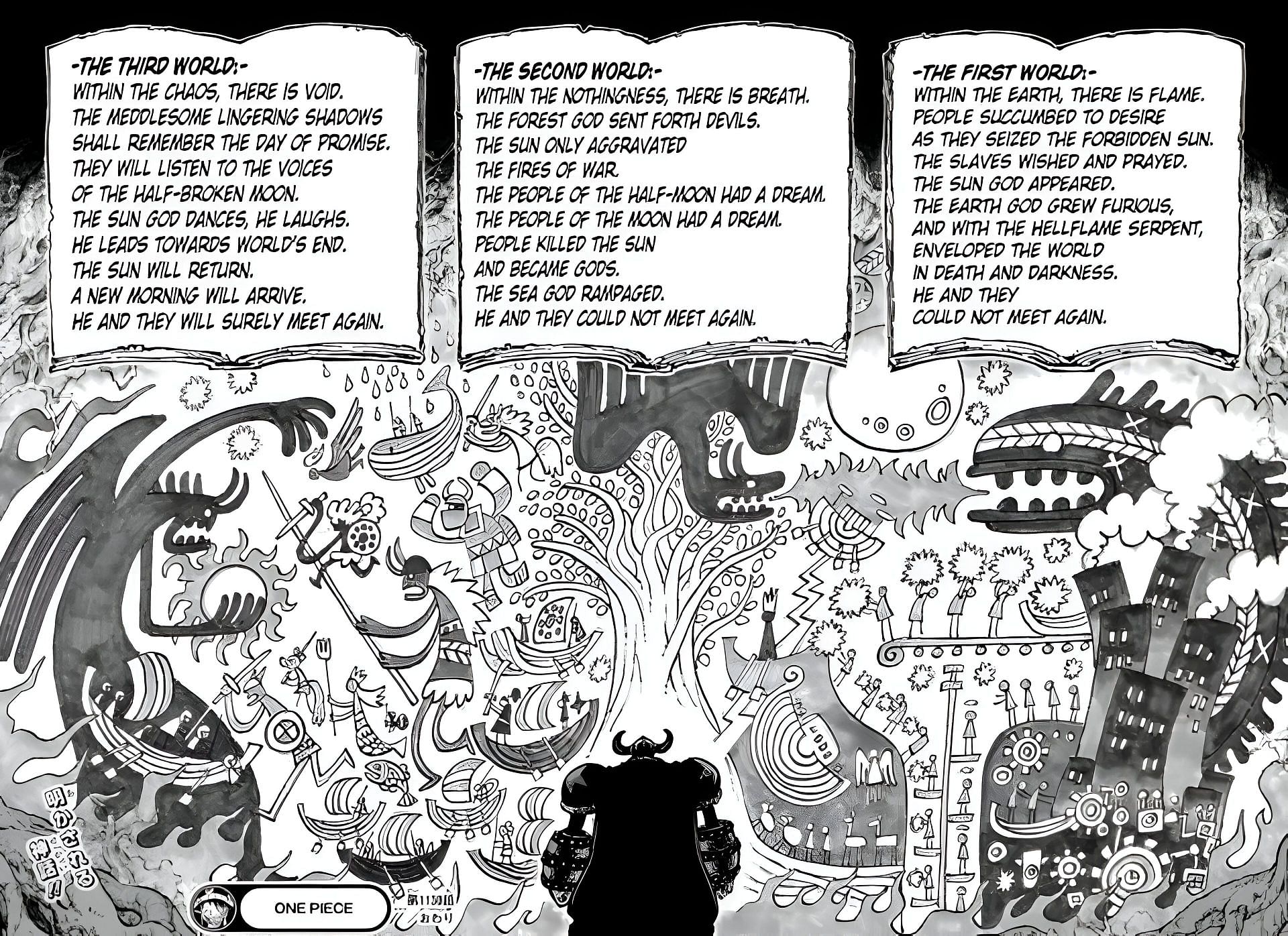 The mural as seen in the manga (Image via Eiichiro Oda/Shueisha)