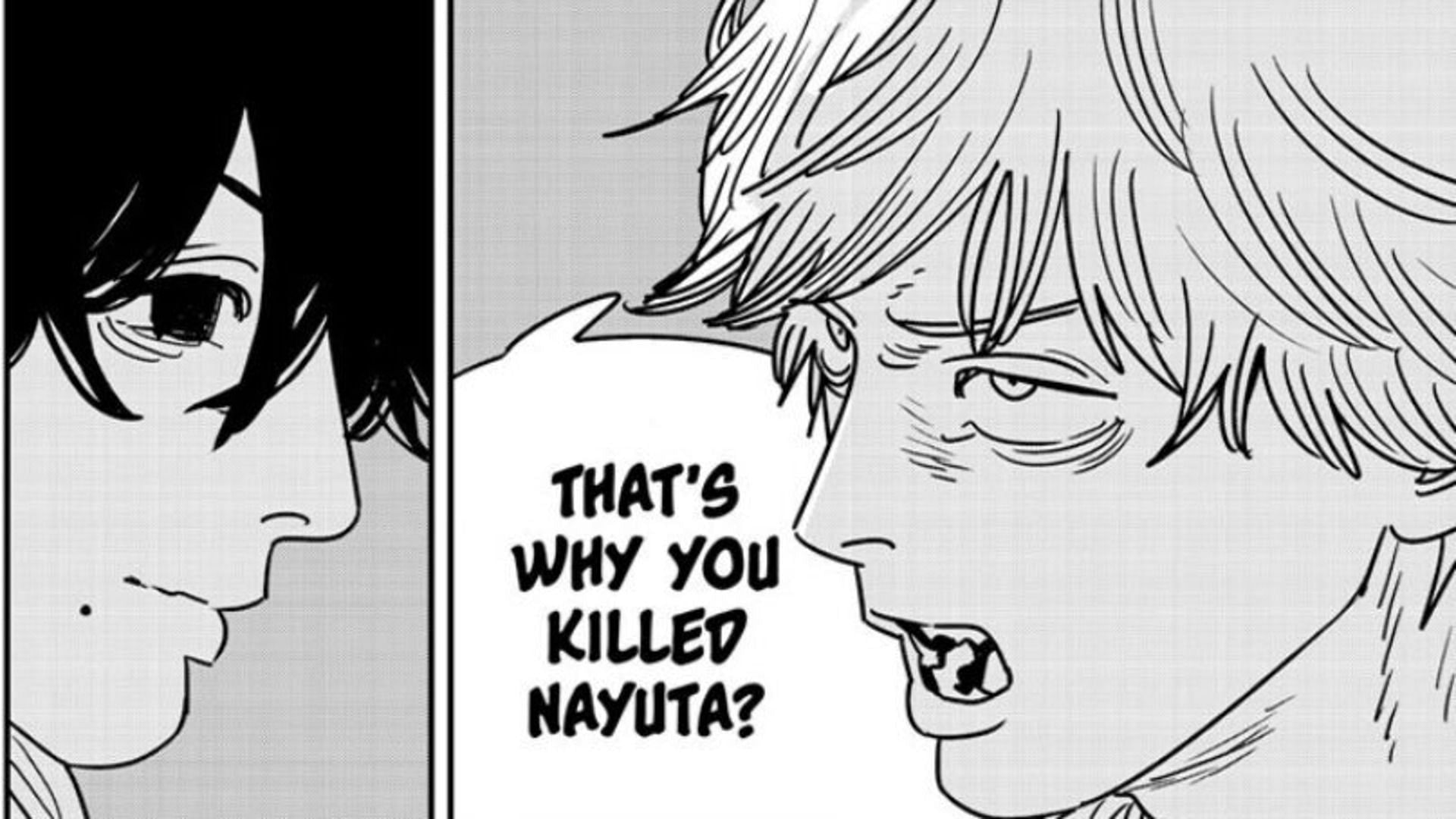 Denji blames Yoshida for Nayuta&#039;s death (Image via Viz Media)