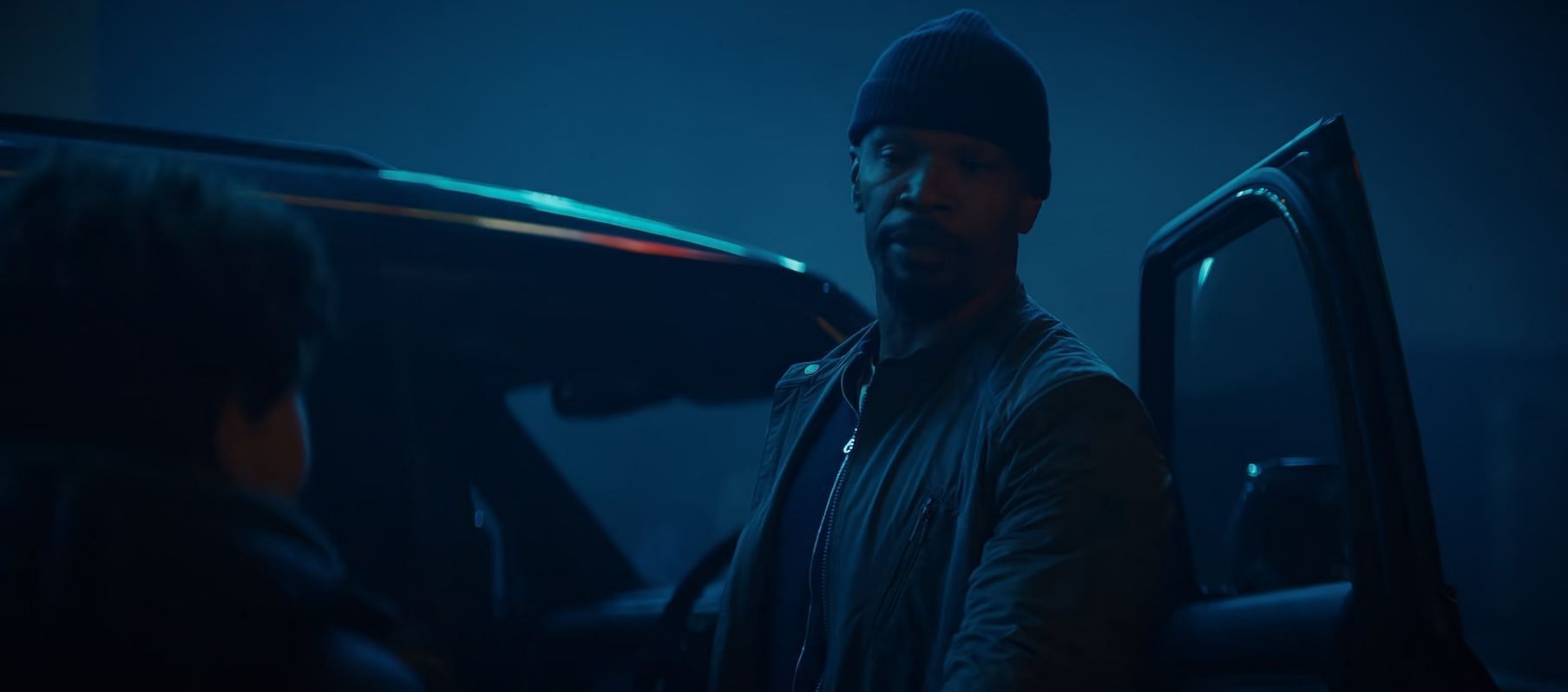 A still from Back in Action, starring Jamie Foxx. (Image via Netflix)