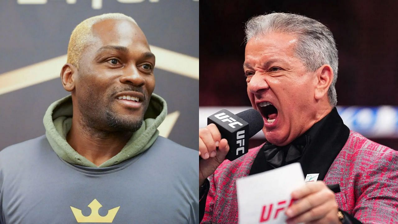 Derek Brunson (Left) and Bruce Buffer (Right)