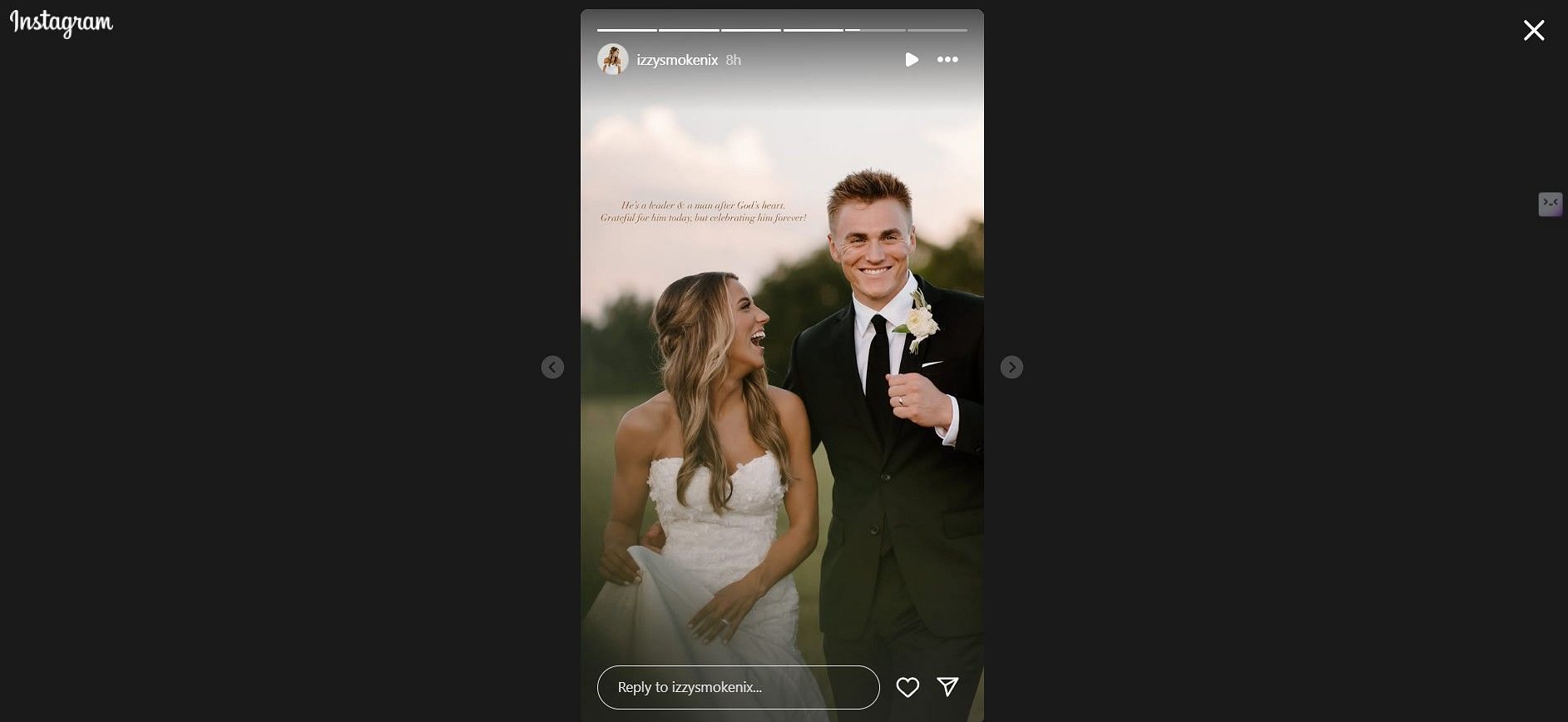 Izzy Smoke wishes her husband Bo Nix on his 25th birthday (IGizzysmokenix)