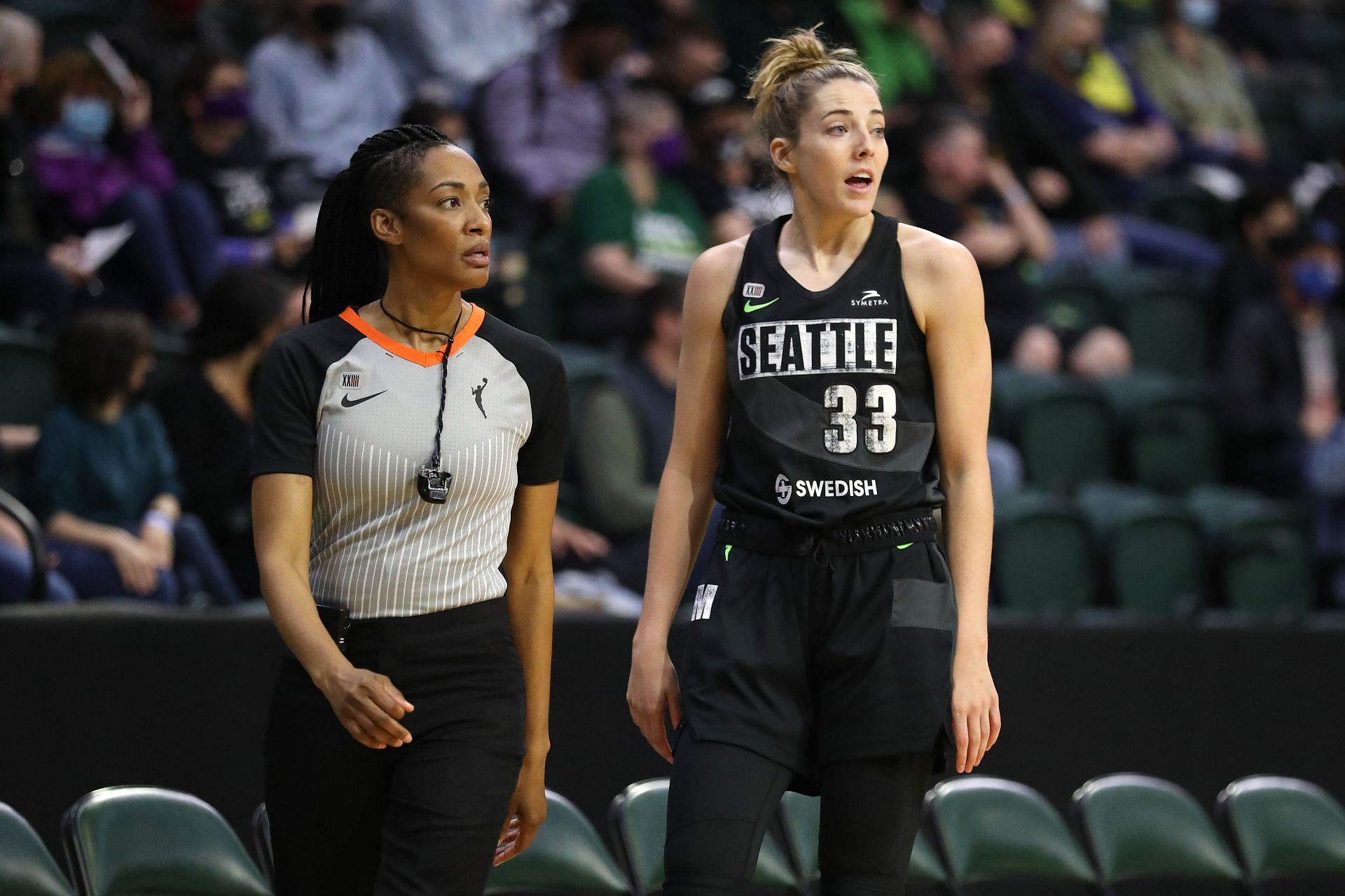 Katie Lou Samuelson #33 played for the Seattle Storm in 2021. (Credits: Getty)