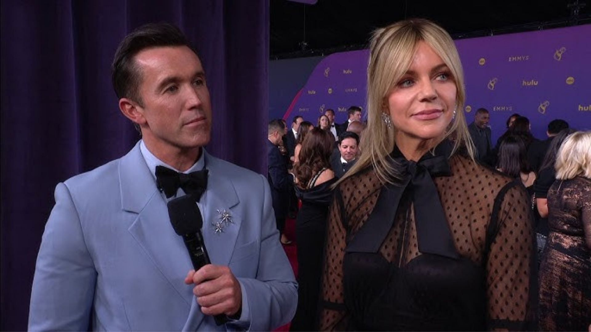 Rob McElhenney and Kaitlin Olson at the Emmy Awards 2024 (Image via YouTube/@ABC)