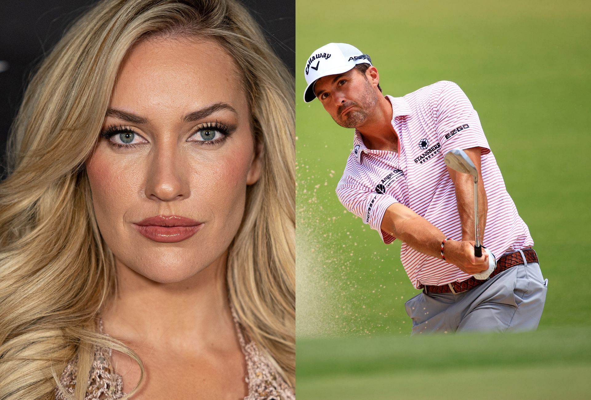 Paige Spiranac and Kevin Kisner ( via Getty)