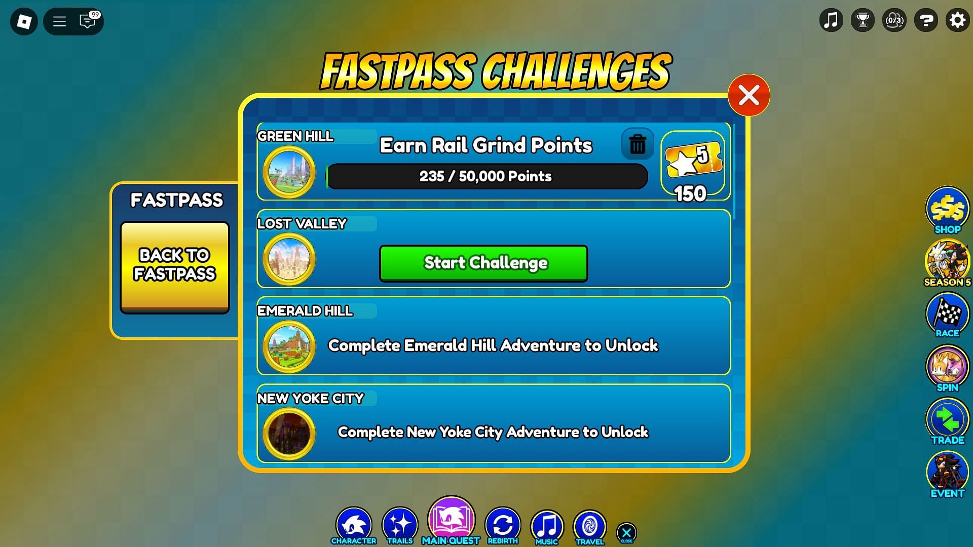 You can try completing the challenges to get more tickets (Image via Roblox)