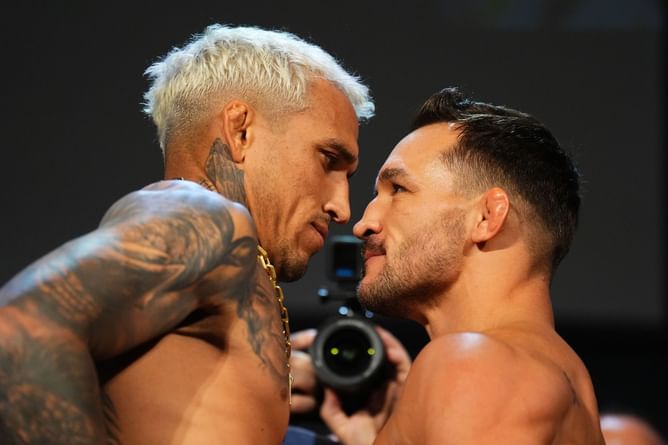 Charles Oliveira reacts after fan asks 'Do Bronx' to 'sue' Michael Chandler for back of the head shots at UFC 309
