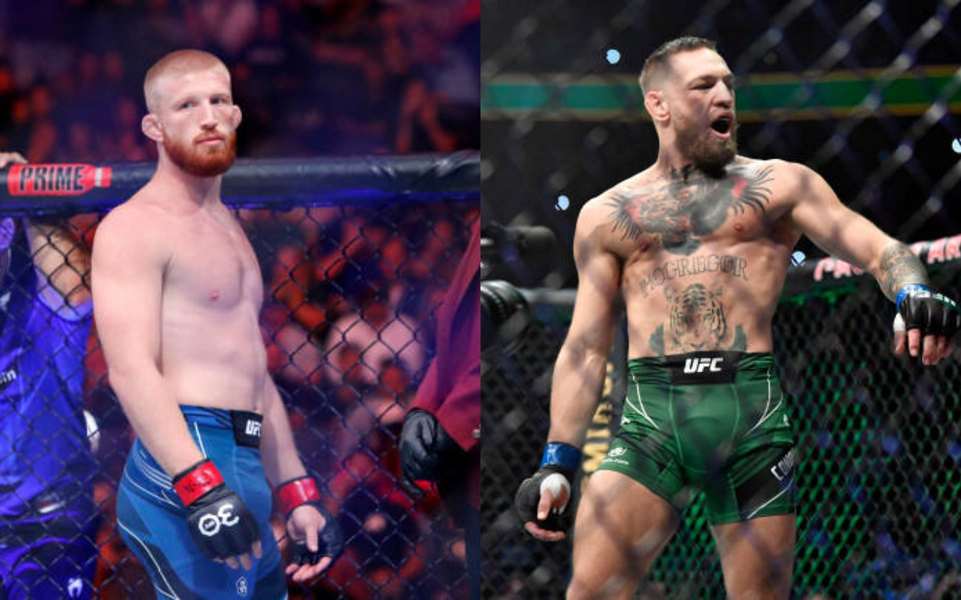 Bo Nickal (left) discusses meeting Conor McGregor (right)