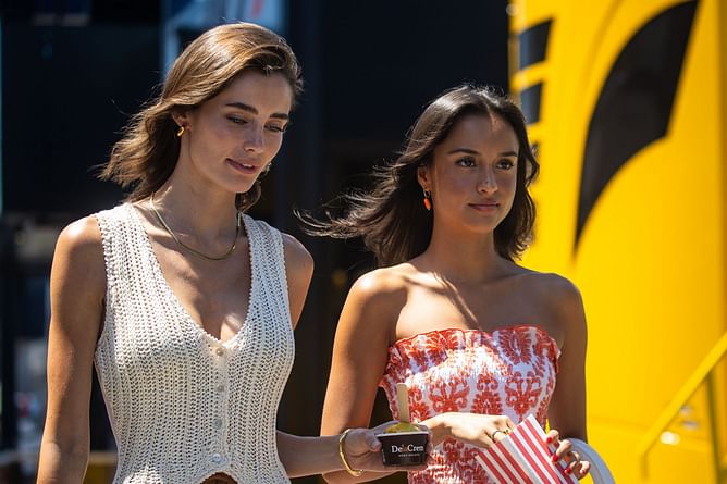 Charles Leclerc's girlfriend Alexandra Saint Mleux reacts to Carlos Sainz's girlfriend Rebecca Donaldson's post