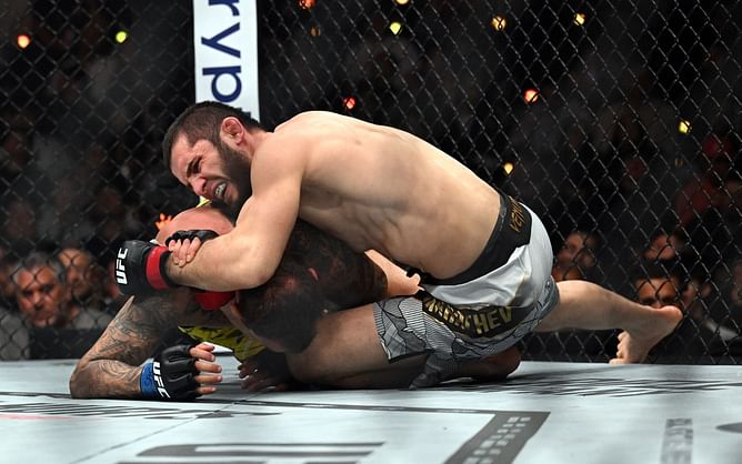 UFC submission of the month for January 2025: Islam Makhachev's sensational vice-like D'Arce choke to finish short-notice opponent Renato Moicano