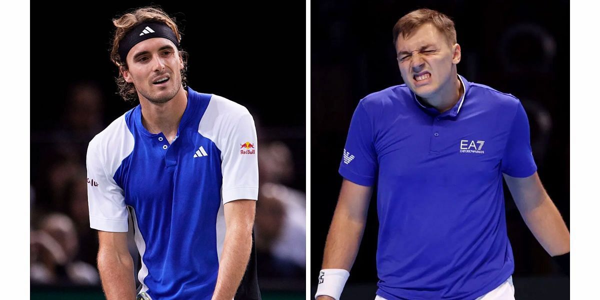 Stefanos Tsitsipas (L) and Hamad Medjedovic (R) (Image Source: Getty)