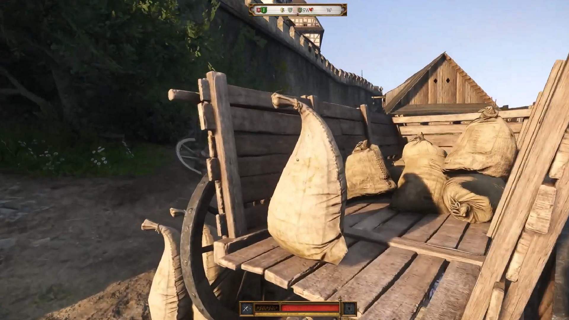 Haul sacks to the Charcoal Shed (Image via Deep Silver/YouTube@Guides Gamepressure)