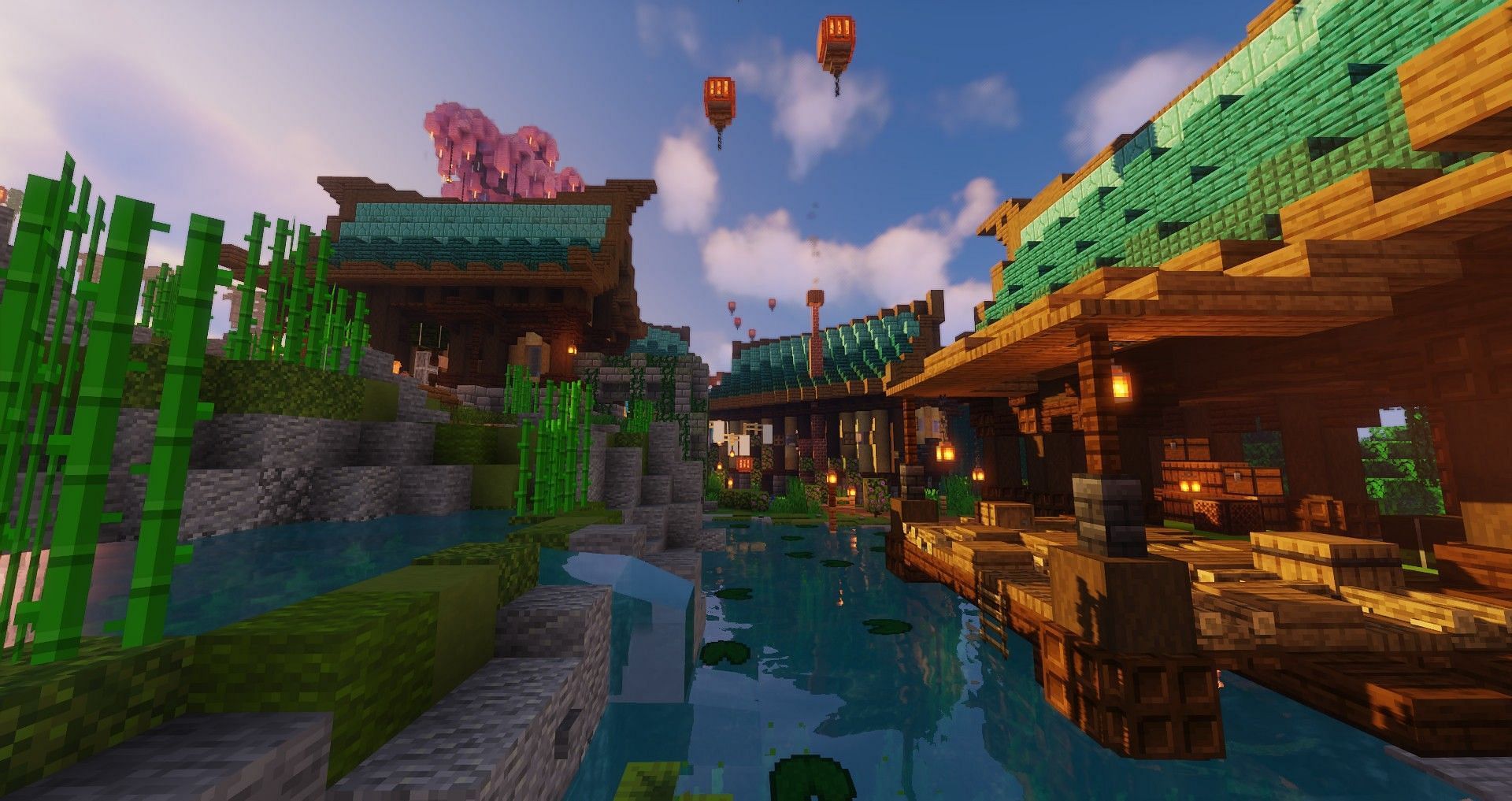 Hide &amp; Seek: Panda Village gameplay still (Image via Minecraft Maps/oozner/Mojang Studios)