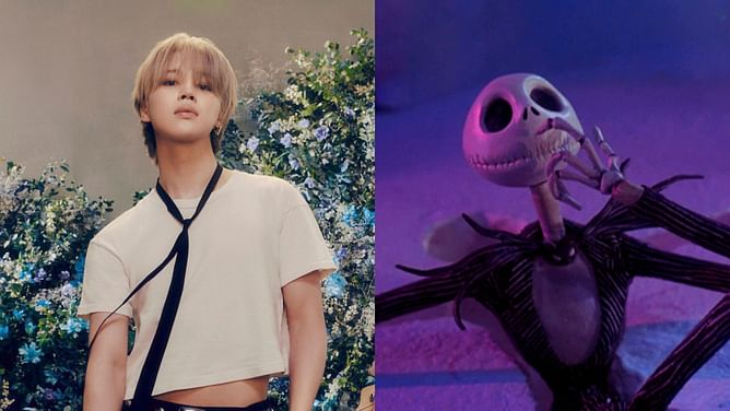“Jack Skellington is back”—Fans react as BTS' Jimin’s trademark autograph to a fellow soldier goes viral online