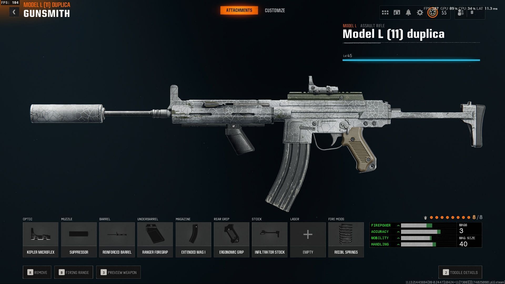 Model L loadout (Image via Sportskeeda Gaming || Activision)