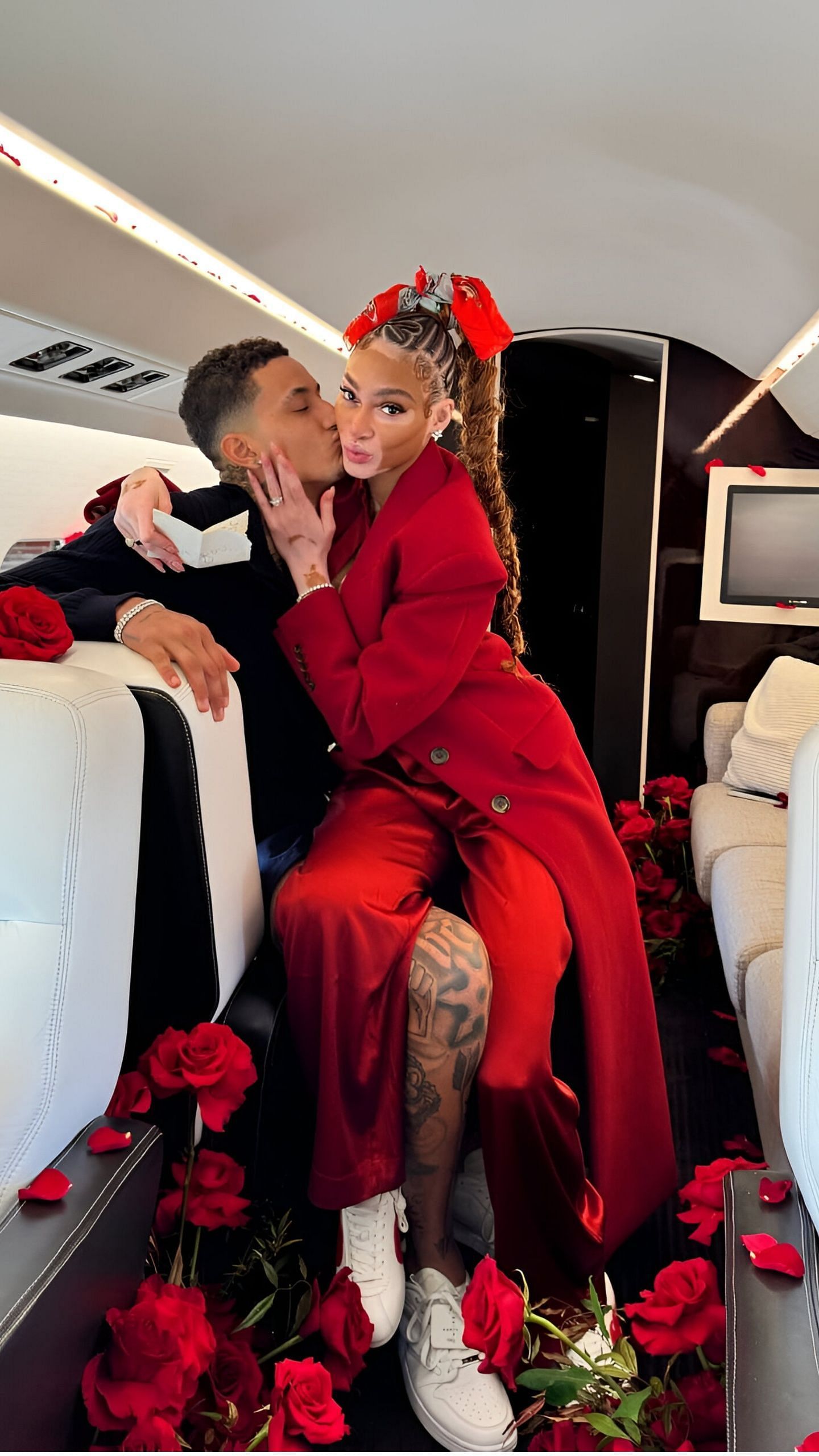 Kyle Kuzma and Winnie Harlow are engaged. [Credit: IG/@winnieharlow]