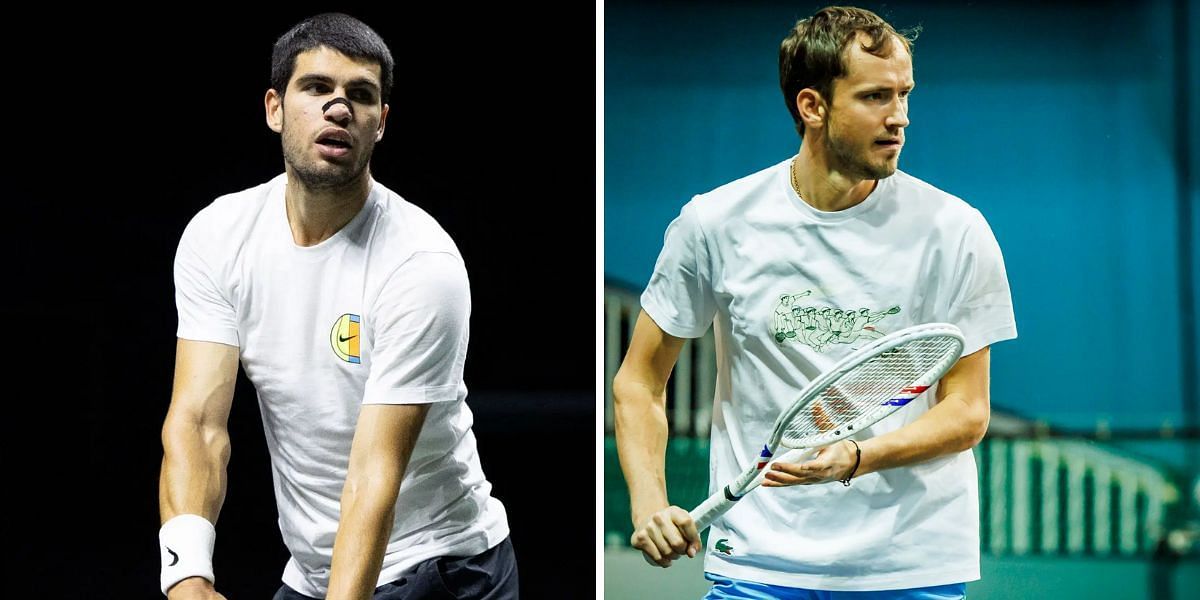 Carlos Alcaraz (L); Daniil Medvedev (R) - Image Source: Getty