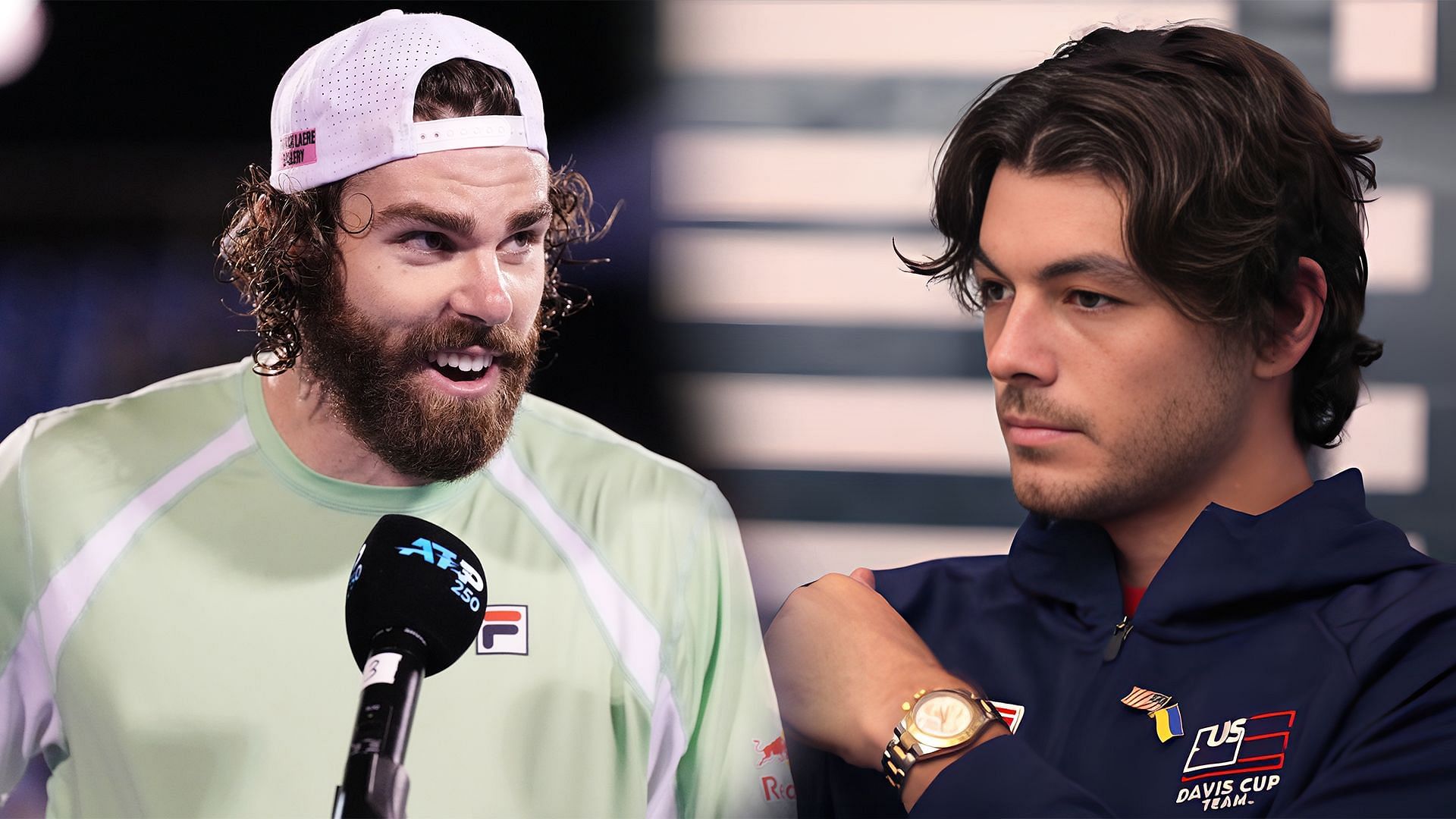 American tennis stars Reilly Opelka and Taylor Fritz. Source: Getty