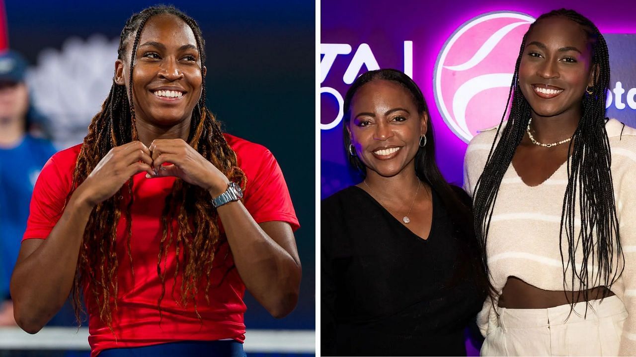 Coco Gauff (L) with her mother Candi Gauff (R) - Source: Getty