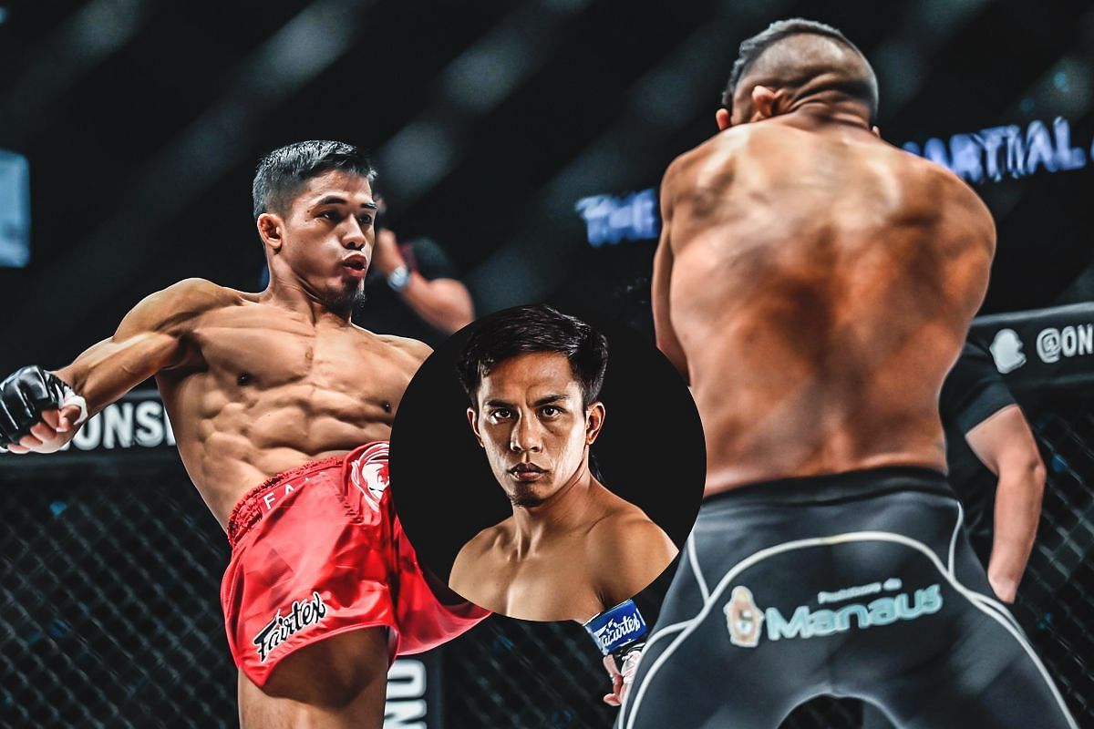 Stephen Loman (left), Bibiano Fernandes (right), Kevin Belingon (circle inset) [Photo via ONE Championship]