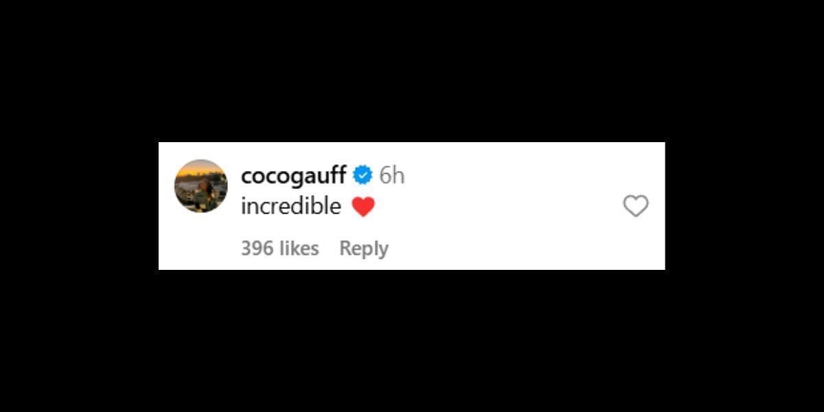 Coco Gauff&#039;s comment on Caitlin Clark&#039;s Instagram post