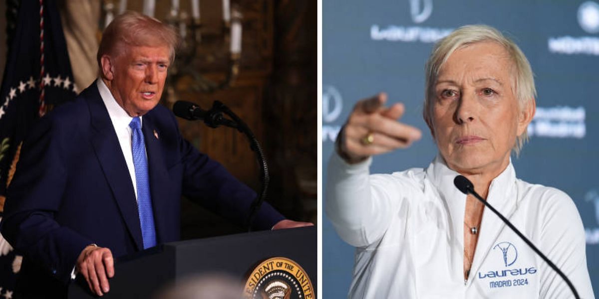 Donald Trump (L) and Martina Navratilova (R) - Source: Getty