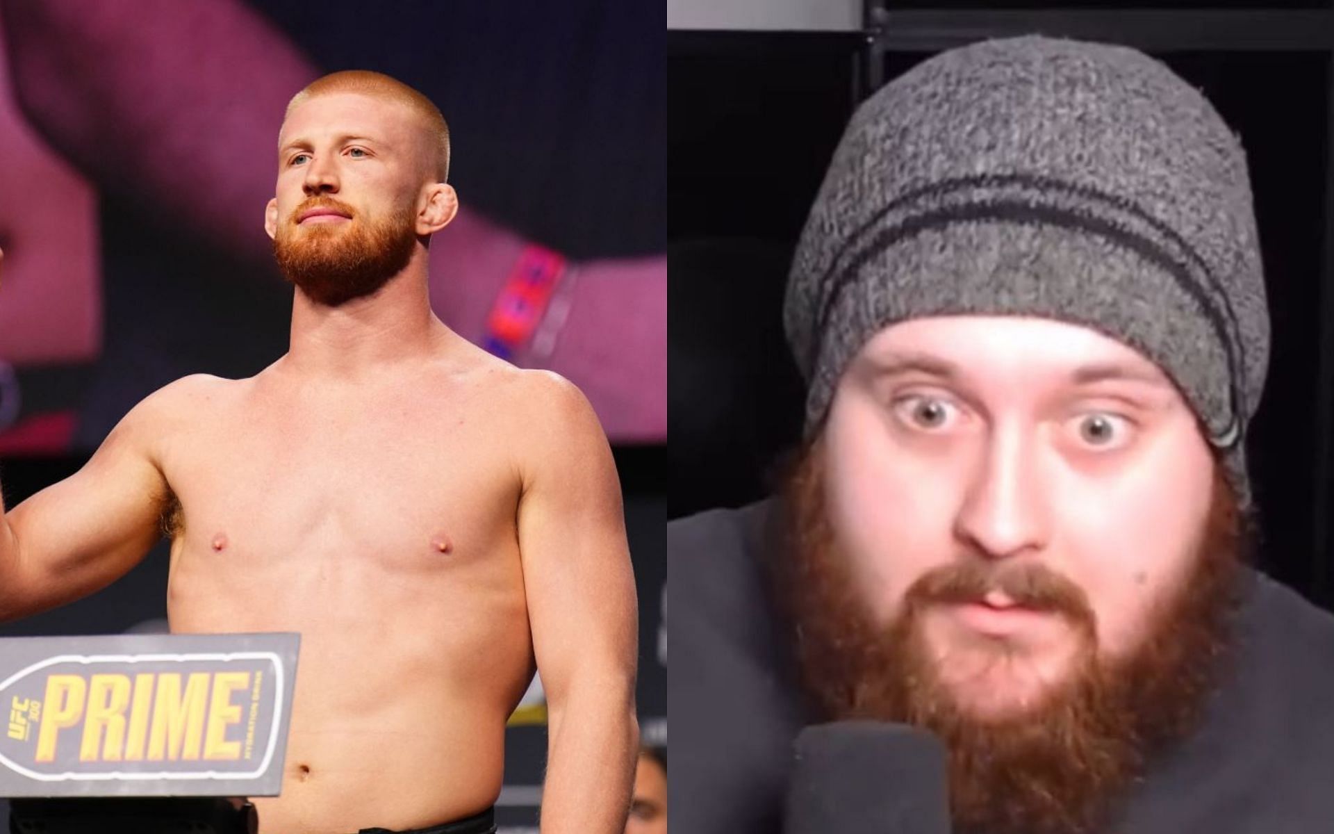 Bo Nickal (left) calls out The MMA Guru (right for the latter