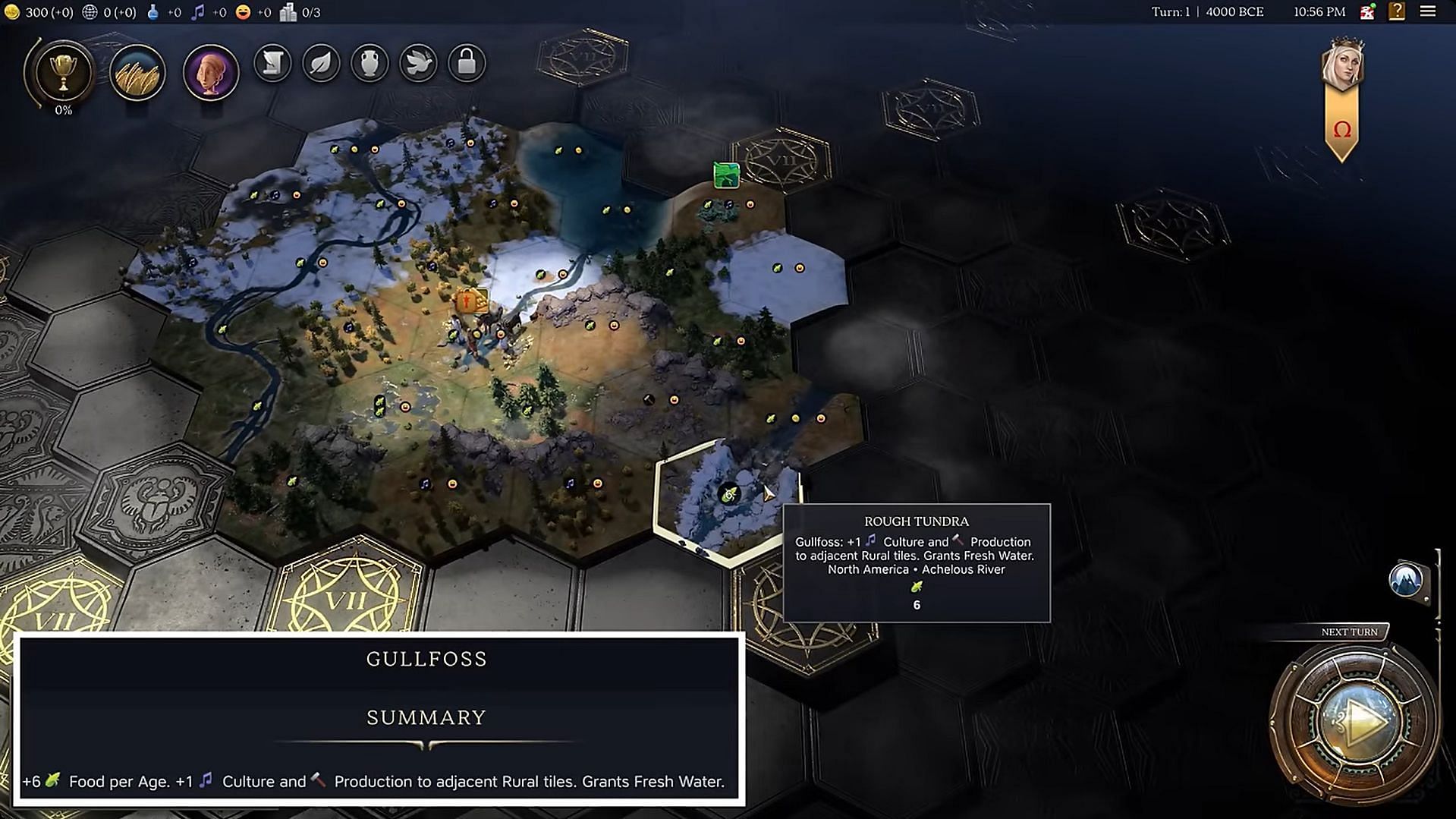 Gulfoss in Civilization 7 (Image via 2K Games|| Youtube/@One More Turn)